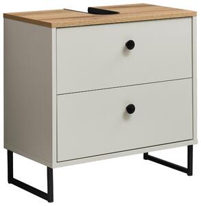SKŘÍŇKA POD UMYVADLO, kašmírová, barvy dubu, kašmírová, 60/60/35 cm Venda - Koupelnové série