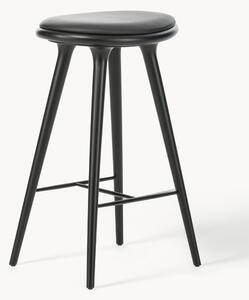 Barová židle z bukového dřeva a kůže High Stool
