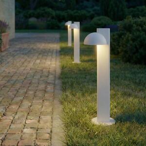 Lucande LED osvětlení cesty Velira, světle šedé, 77 cm, 1 žárovka, IP44, Hliník / šedá / zinek, kov, Moderní