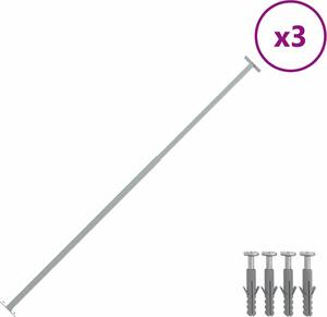 VidaXL Nastavitelná bezpečnostní zábrana na okno 3 ks 710–1 200 mm [42031313] Barva: Stříbrná