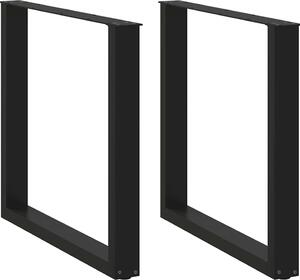 VidaXL Nohy k jídelnímu stolu ve tvaru U, 2 ks, ocel, 80 x (72-73) cm, ocel [4013190] Barva: Černá