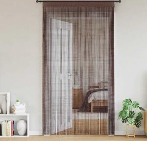 VidaXL Provázkové záclony 2 ks 100x250 cm [132402] Barva: Hnědá