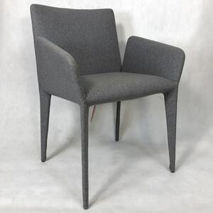 Bonaldo designové židle Filly 2 (područky, šedé čalounění)