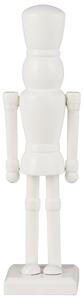 Dřevěná soška Nutcracker Rounded Feet White 21 cm