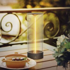 OSRAM Akumulátorová stolní lampa ENDURA STYLE DECOR FILAMENT šedá, IP54, stmívatelný, Hliník / šedá / zinek, Plast, Moderní