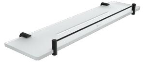 Nimco Bormo černá police do koupelny s ohrádkou, chrom, 50 cm BRC X450-X-90