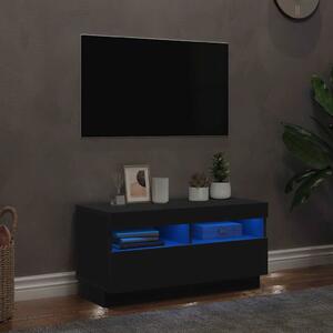 VidaXL TV skříňka s LED 80 x 35 x 40 cm kompozitní dřevo [862566] Barva: Černá