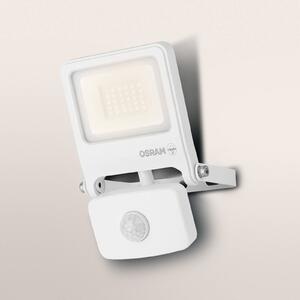 OSRAM venkovní bodové osvětlení ENDURA FLOOD, bílý, senzor 20 W 830 IP44, Bílá / opál, Hliník