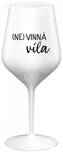 (NE)VINNÁ VÍLA - bílá nerozbitná sklenička na víno 470 ml