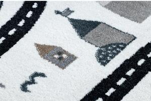 Dětský kusový koberec Cesta z města krémově bílý 140x190cm