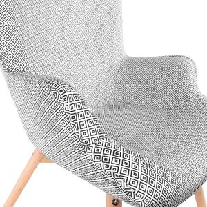 Tutumi - Designové křeslo Leo Diamond s podnožkou - šedá - 95x68x52 cm