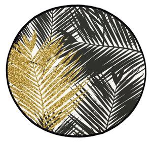 Látkový dekorativní koberec gold leaf