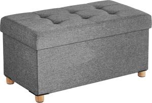 SEDACÍ BOX, textil, kompozitní dřevo, 76/40/38 cm - Taburety, Online Only