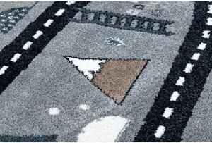 Dětský kusový koberec Cesta z města šedý 140x190cm