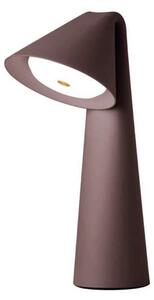 FRANDSEN LED stolní lampa na baterie Ami, hnědá, 32 cm, stmívatelné, stmívatelný, Hnědá / rez, Obývací pokoj / jídelna, kov, Moderní