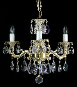 Svítidlo Mosazný lustr JARMILA III. WHITE GOLD CE