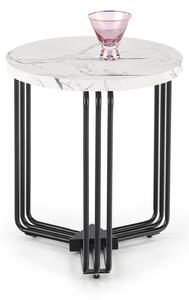 Konferenční stolek Anecca S (bílý mramor + černá). 1028110