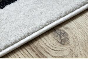 Dětský kusový koberec Závodní dráha krémově bílý 120x170cm