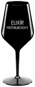 ELIXÍR PROTIBLBEČKOVÝ - černá nerozbitná sklenička na víno 470 ml