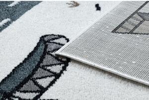 Dětský kusový koberec Indiánská vesnice krémově bílý 120x170cm