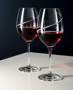 Diamante sklenice na červené víno Silhouette City s kamínky Swarovski 470 ml 2KS