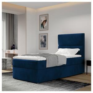 Postel s matrací a topperem GRACEN modrá, 90x200 cm