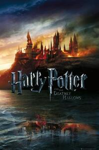 Plakát, Obraz - Harry Potter - Hořící Bradavice, (61 x 91.5 cm)