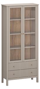 Vitrína 2w2s (V) taupe Kleo