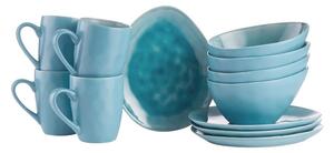 DE LA ROYA Snídaňový set nádobí 12 ks - modrá