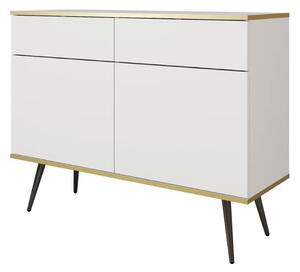 Komoda KSZ107 bílá, černé nohy Oro