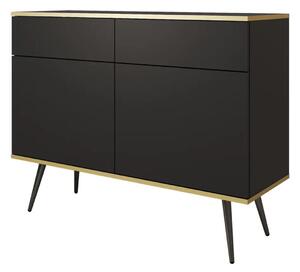 Komoda KSZ107 černá, černé nohy Oro