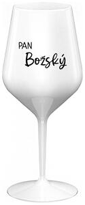 PAN BOŽSKÝ - bílá nerozbitná sklenička na víno 470 ml