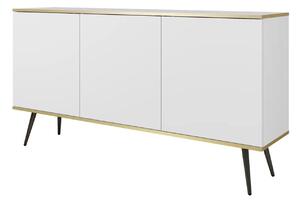 Komoda K160 bílá, černé nohy Oro