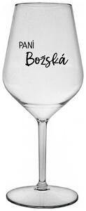 PANÍ BOŽSKÁ - čirá nerozbitná sklenička na víno 470 ml