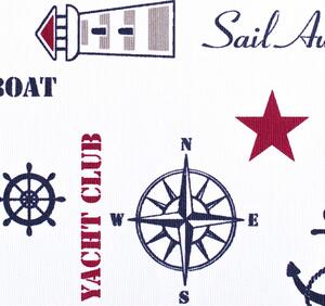 Utěrka DEKORO sailing bílomodročervená 50 x 70 cm