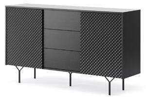 Komoda KSZ144 2D černý + černý noha Raven
