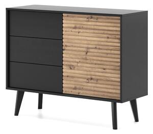 Komoda KSZ104 dub artisan / černý Willow