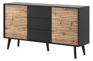 Komoda KSZ154 dub artisan / černý Willow