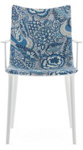 H.H.H.Upholstered fabric květy v modré Kartell