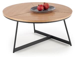 KARIDA konferenční stolek z přírodního dubu / černý kov