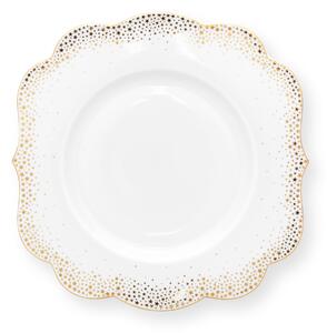 Pip Studio Royal Winter talíř Ø23,5, bílý (krásný porcelánový talíř)