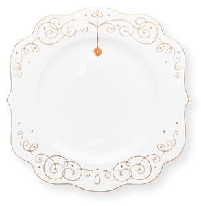 Pip Studio Royal Winter talíř Ø28, bílý (krásný porcelánový talíř)