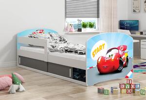 Dětská postel LUKO s matrací, 80x160, mašinka Tomáš