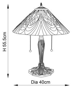 Endon 64163 - Stolní lampa Tiffany HECTOR 2xE27/60W/230V pr. 40 cm