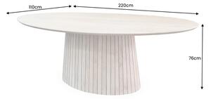 Jídelní stůl oválný ART DECO 220 CM masiv mango Nábytek | Jídelní prostory | Jídelní stoly | Kulaté 5