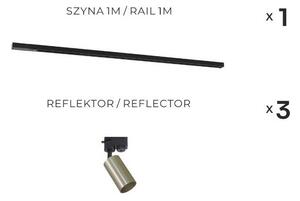 Zuma Line 3552 - Bodové svítidlo v liš. systému TUBE 3xGU10/35W/230V černá/zlatá