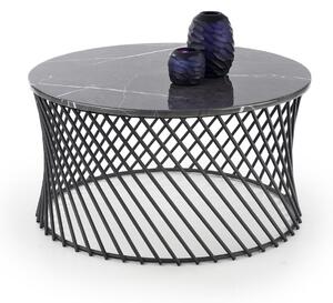Konferenční stolek Mawaro (šedý mramor + černá). 1028117