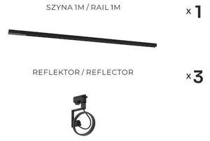 Zuma Line 3560 - Bodové svítidlo v lištovém systému MASTER 3xGU10/15W/230V černá