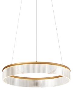 Moderní závěsné svítidlo mosazné 59cm vč. LED 3-stupňové stmívatelné - Anello Chandelier