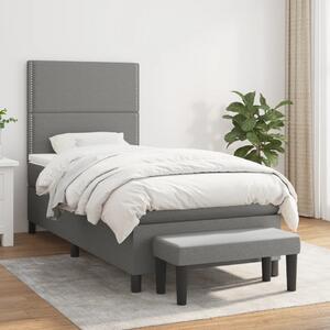 Box spring postel s matrací tmavě šedá 90x190 cm textil 3136478